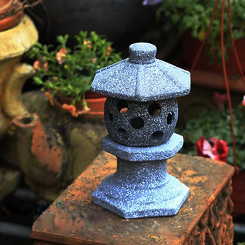 Japanese Lighting Decor - Lampu Batu Imitasi Keramik Gaya Jepang,