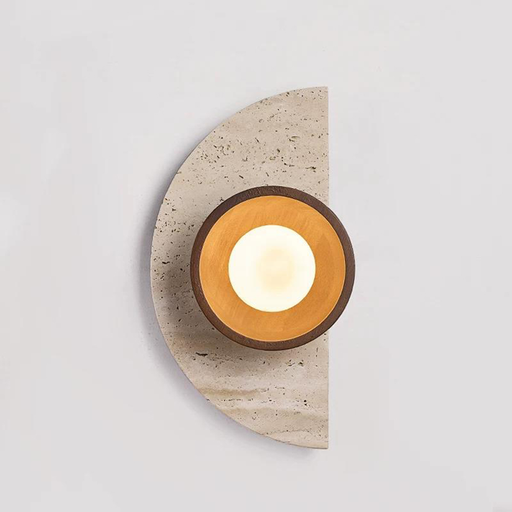 Decor Lighting Cy - Lampu Dinding LED Batu Alam Setengah