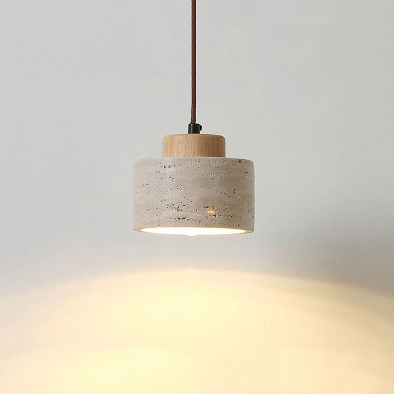 Japanese Lighting Decor - Lampu Gantung Batu Gua Kuning Alami