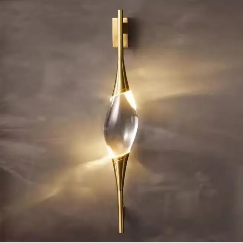 Lampu Dinding LED Kristal Emas - Lighting Decor In Room ulasan dan harga