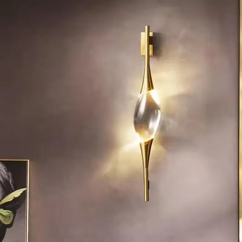 Lampu Dinding LED Kristal Emas - Lighting Decor In Room ulasan dan harga