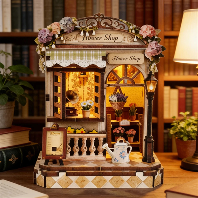 Miniatur Kedai Jepang Kayu DIY - Japanese Lighting Decor ulasan dan harga
