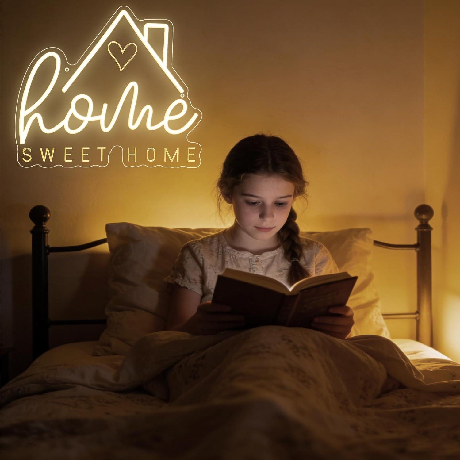 Lampu LED Neon Sweet Home USB  - Lighting Decor For Living Room ulasan dan harga