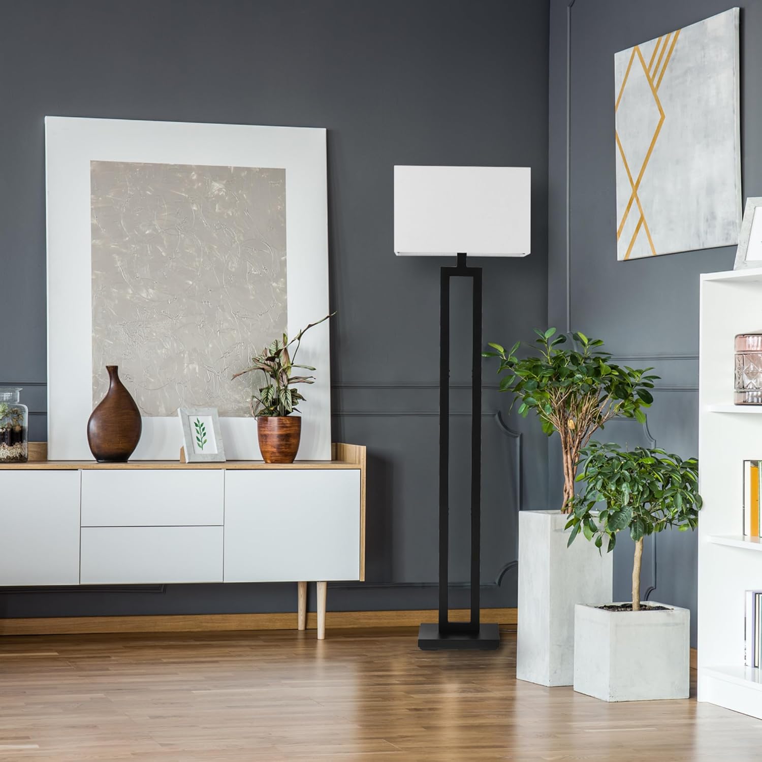 Lampu Lantai 58 inci, Finishin - Geometric Lamp Shade ulasan dan harga