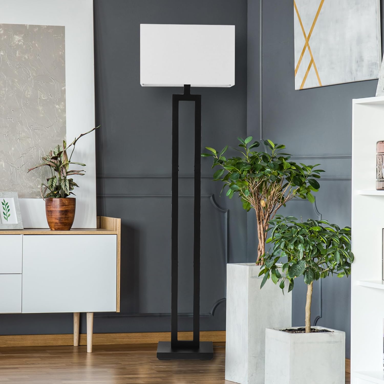 Lampu Lantai 58 inci, Finishin - Geometric Lamp Shade ulasan dan harga