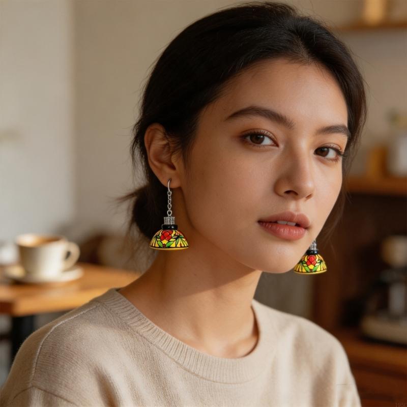 Pasangan Anting Menjuntai Bung - Geometric Lamp Shade ulasan dan harga