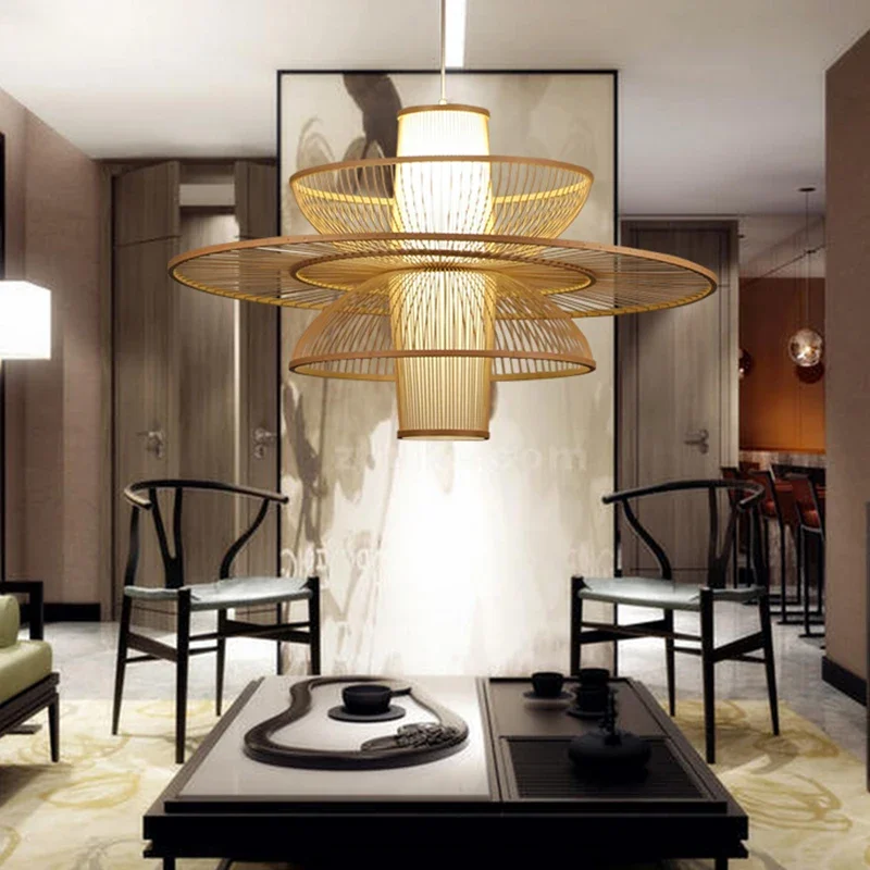 Lampu Gantung Seni Rotan Tenun - Japanese Lighting Decor ulasan dan harga