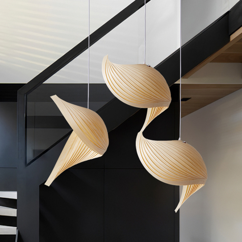 Lampu Gantung LED Kayu Unik Je - Japanese Lighting Decor ulasan dan harga