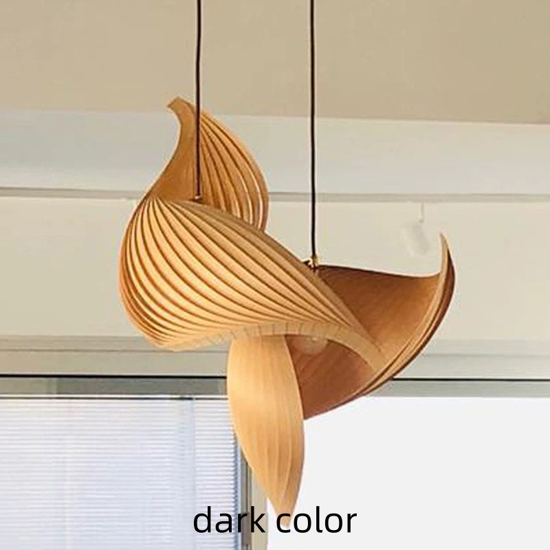 Lampu Gantung LED Kayu Unik Je - Japanese Lighting Decor ulasan dan harga