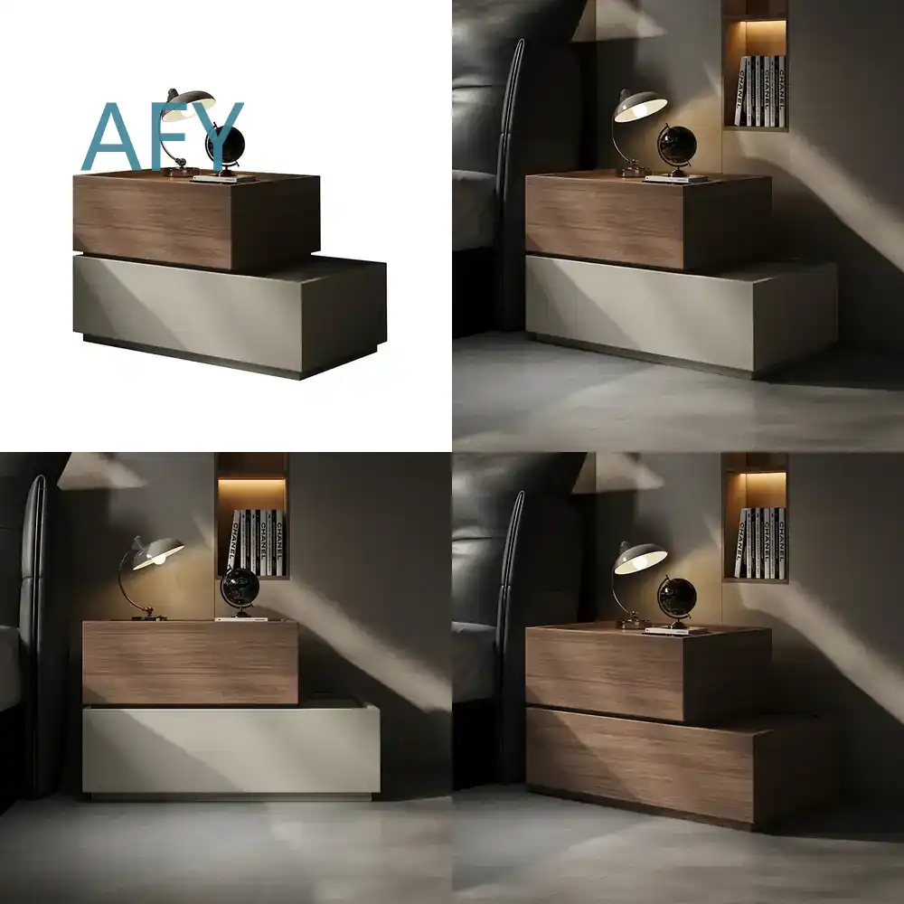 Meja Samping Tempat Tidur Kayu - Muji Home Storage ulasan dan harga