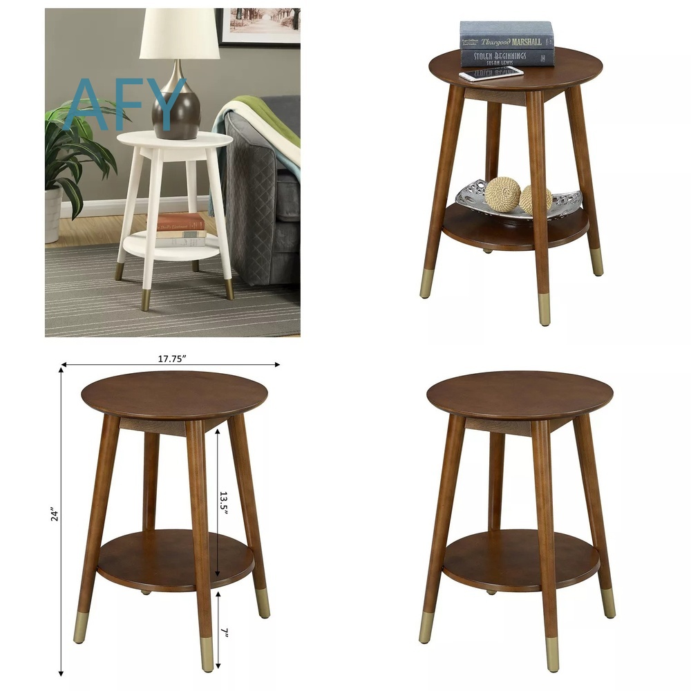 Meja Samping Kayu dengan Kompa - Muji Home Storage ulasan dan harga