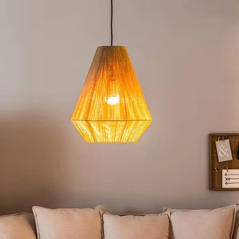 Lampu gantung rotan Boho Geome - Geometric Lamp Shade ulasan dan harga