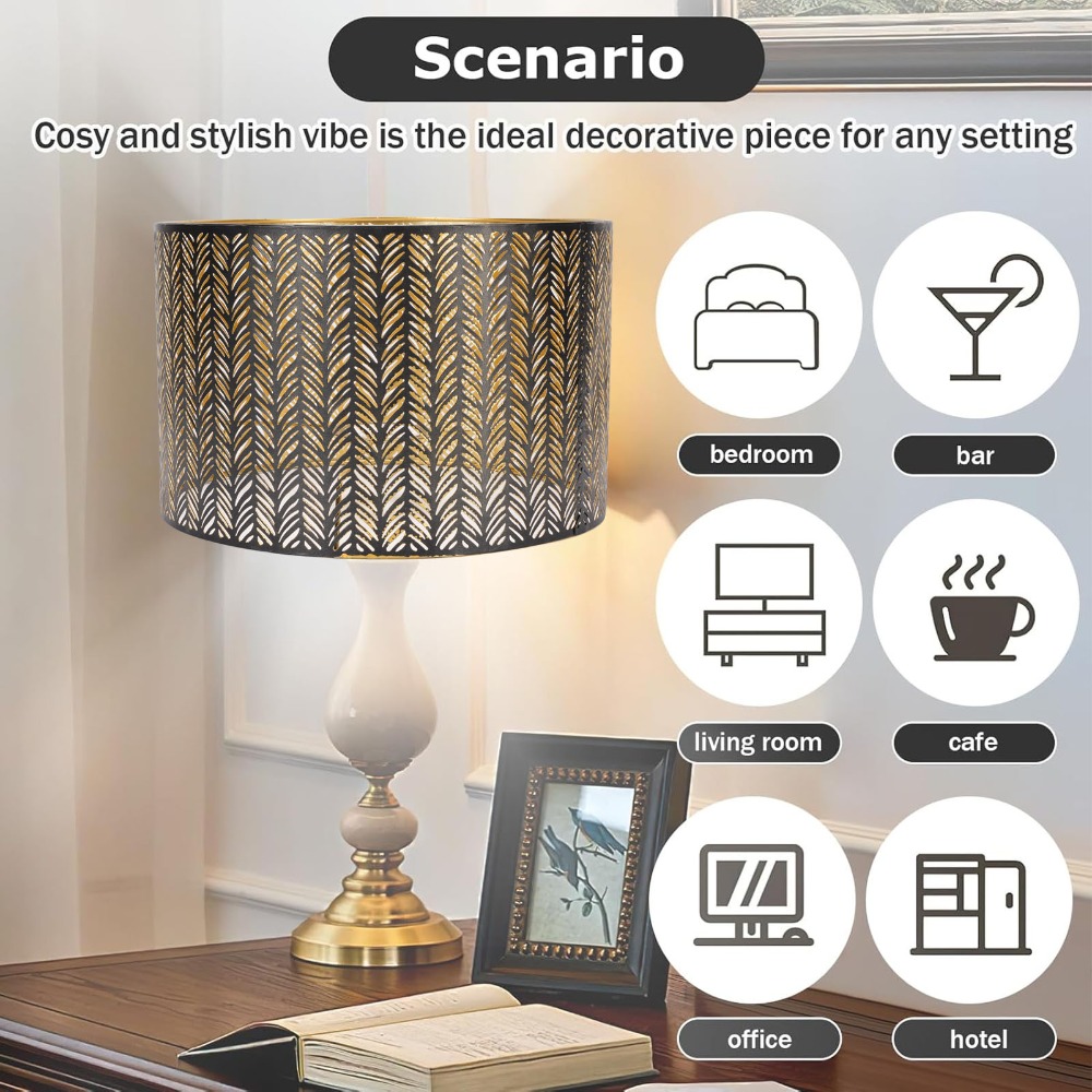 Kap Lampu Besi Modern Pola Geo - Geometric Lamp Shade ulasan dan harga