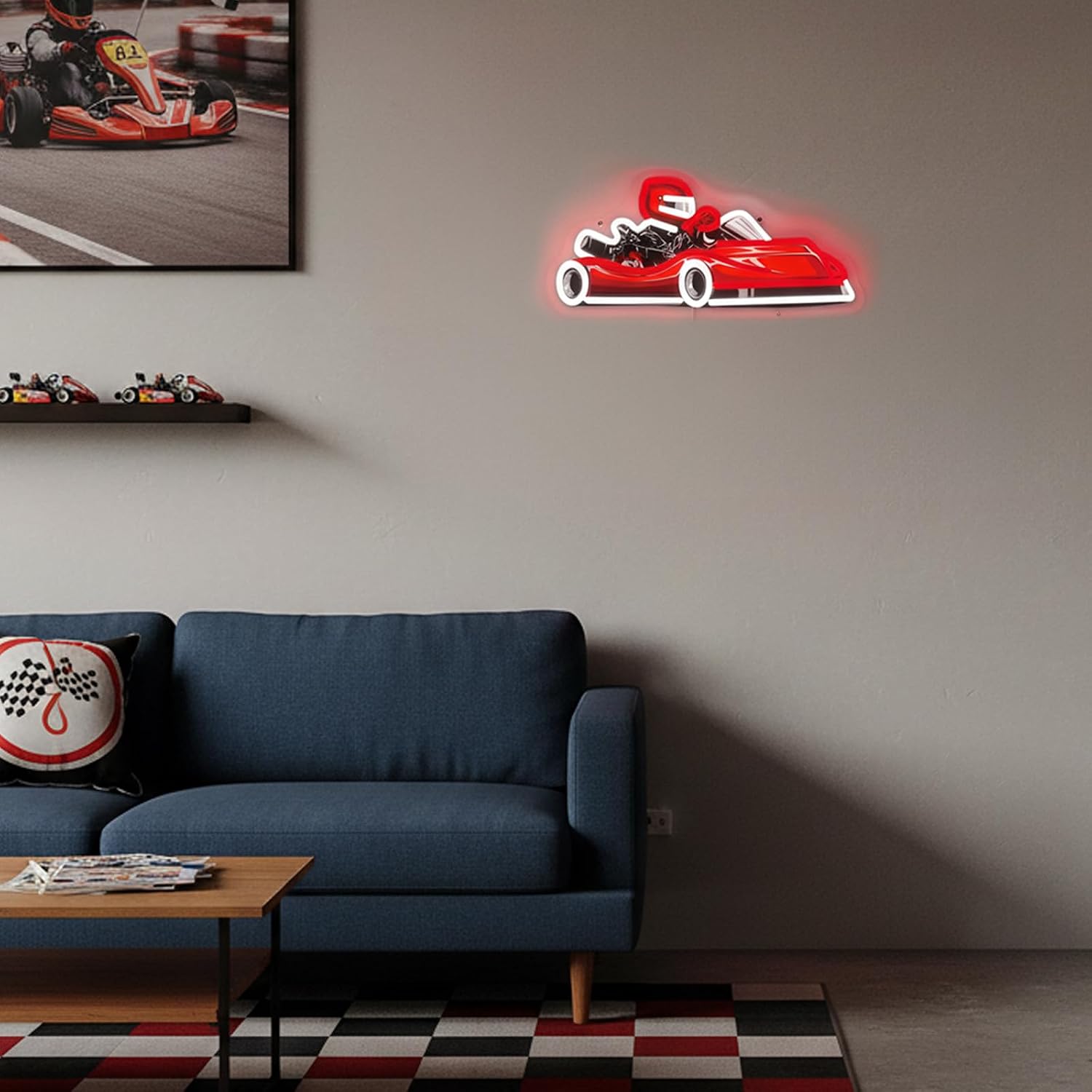 Lampu Dinding LED Neon Go Kart - Decor Kart Lighting ulasan dan harga