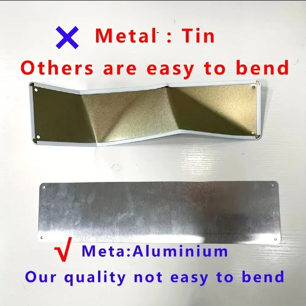 [2D Flat] Papan Logam Biru Mud - Lighting Metal Wall Decor ulasan dan harga
