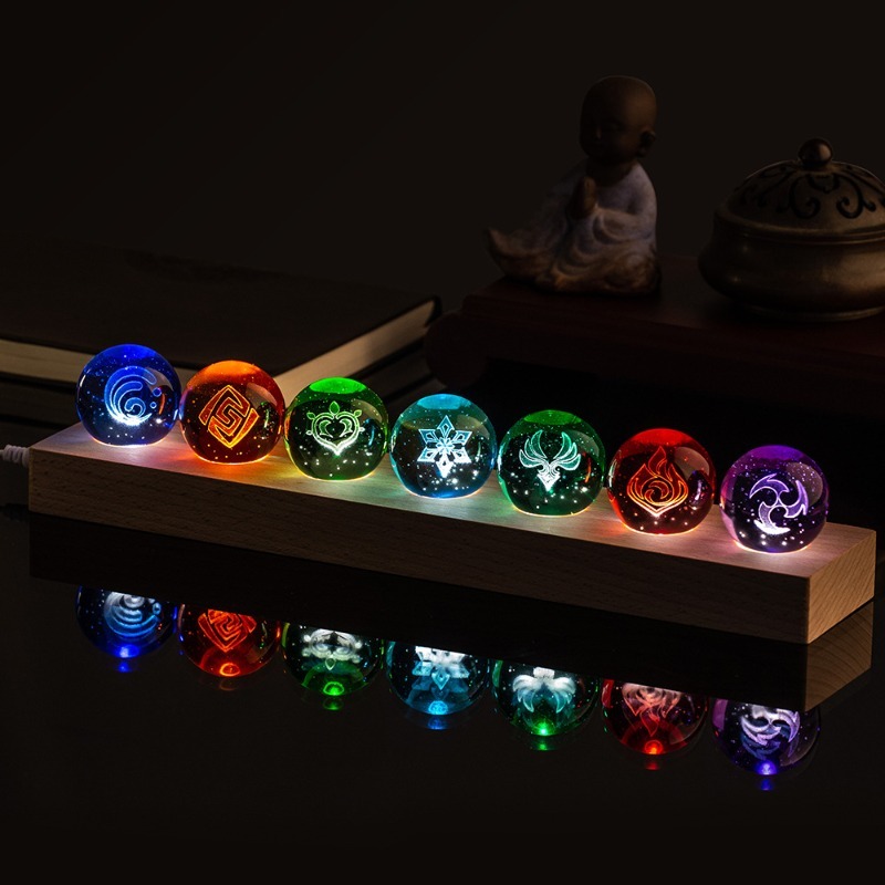 Lampu Malam Bola Kristal Gensh - Elements Lighting Decor ulasan dan harga