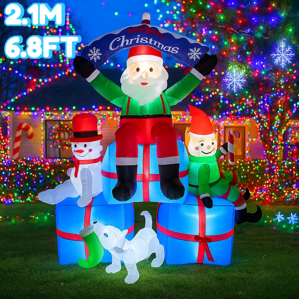 Model Tiup Natal Santa Snowman - Santa'S Elves Holiday Lighting & Decor Llc ulasan dan harga