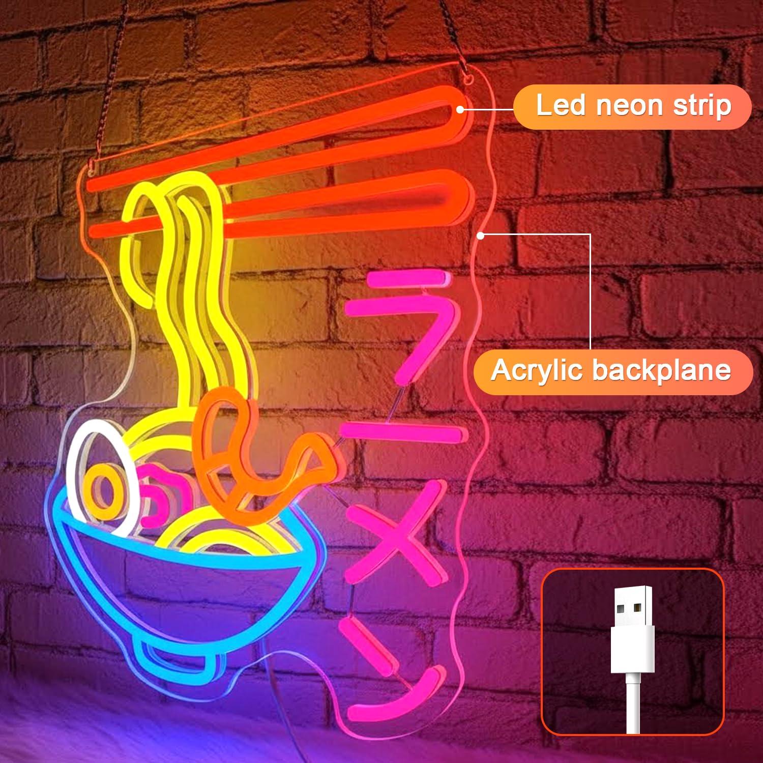 Lampu Neon LED Ramen Neon Sign - Lighting Decor In Room ulasan dan harga